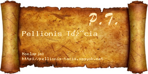 Pellionis Tácia névjegykártya